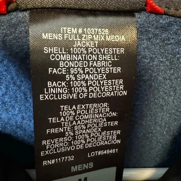 GERRY Mens Full Zip Mix Media Jacket - Picture 4 of 5